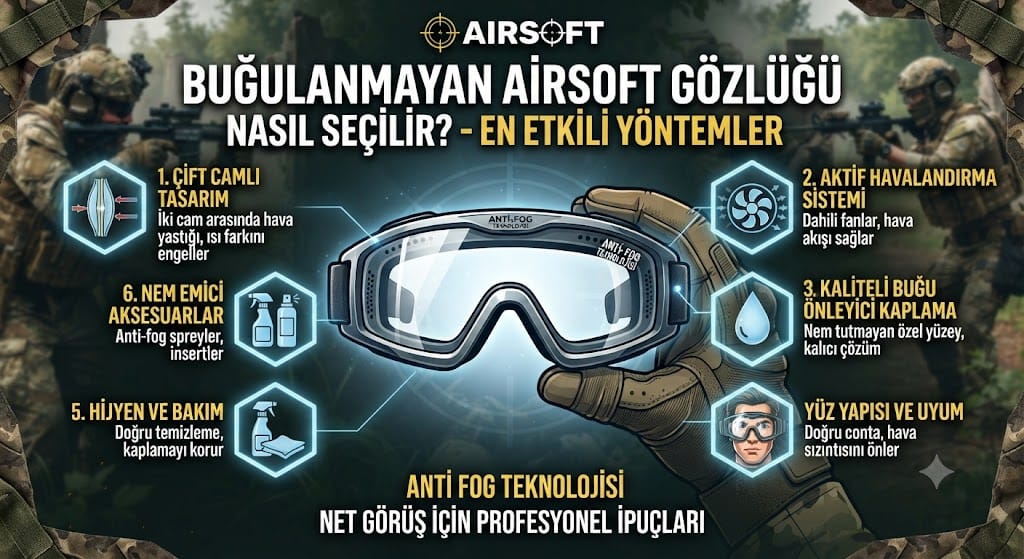 Buğulanmayan Airsoft Gözlüğü Nasıl Seçilir? En Etkili Yöntemler
