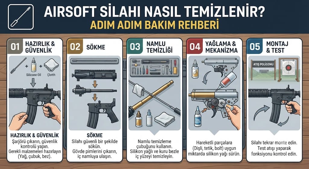 Airsoft Silahı Nasıl Temizlenir? Adım Adım Bakım Rehberi