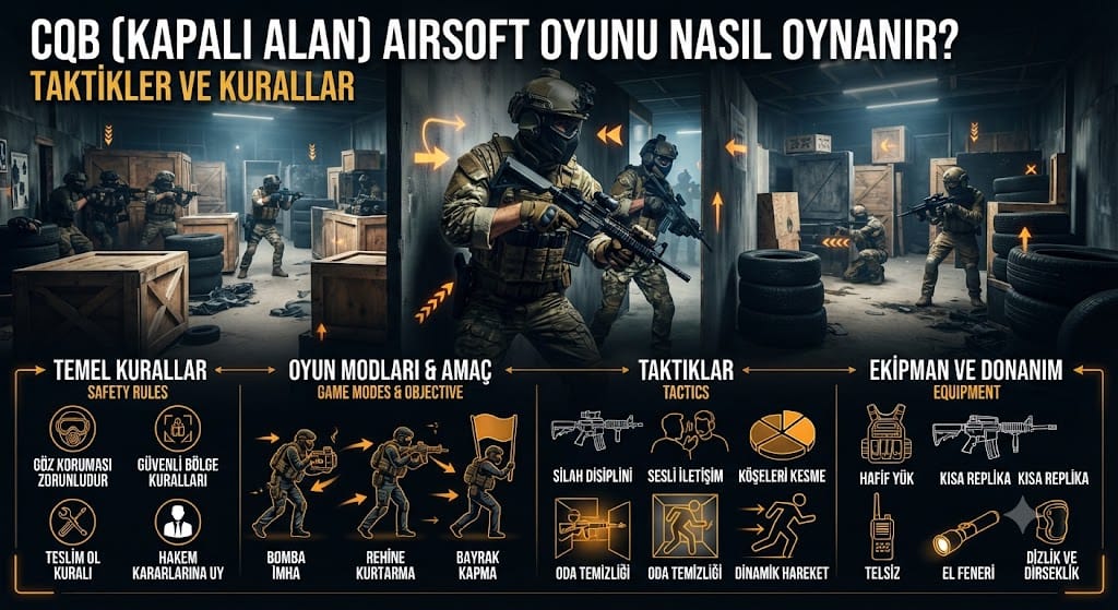 CQB (Kapalı Alan) Airsoft Oyunu Nasıl Oynanır? Taktikler ve Kurallar