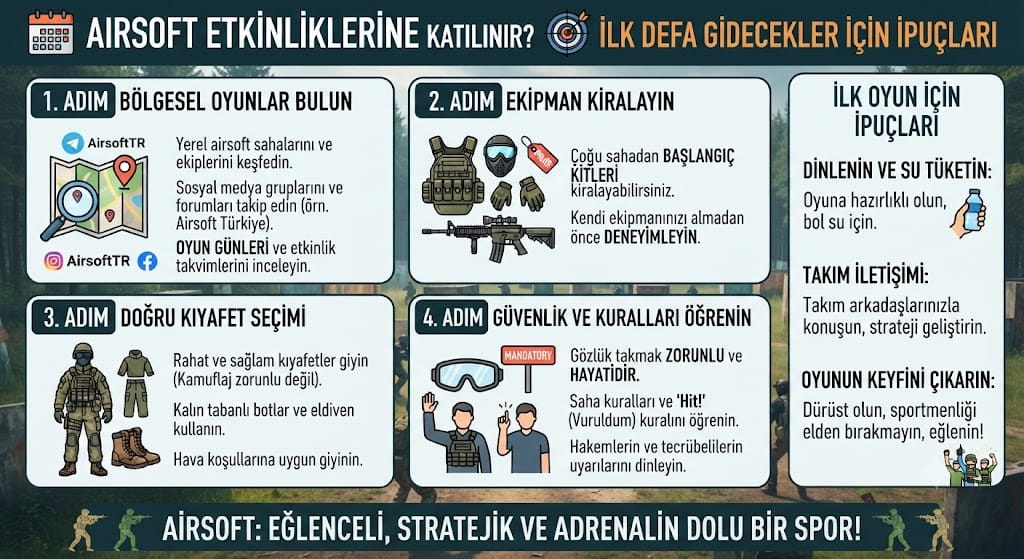 Airsoft Etkinliklerine Nasıl Katılınır? İlk Defa Gidecekler İçin İpuçları