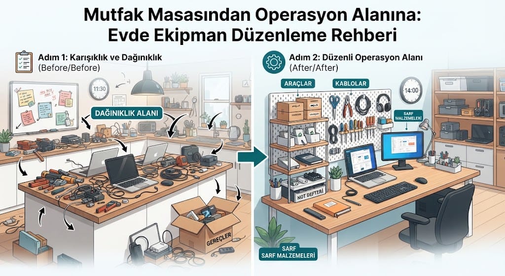 Mutfak Masasından Operasyon Alanına: Evde Ekipman Düzenleme Rehberi